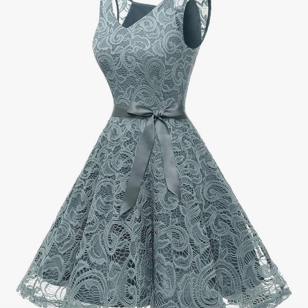 David’s Bridal Gray Bridesmaid Dress